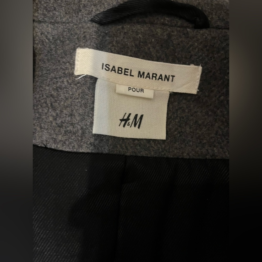 Isabel marant pour h&m double breasted wool coat - Picture 5 of 7